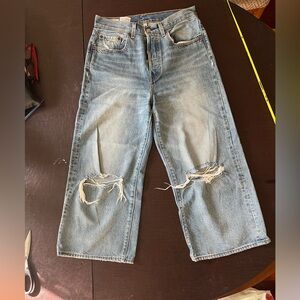 Levi's Light Blue Ribcage Ankle Jeans